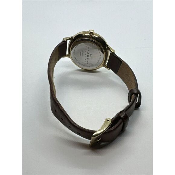 Skagen Anita Lille SKW2147 Women\'s Brown Leather Analog Dial Wrist Watch JNA941